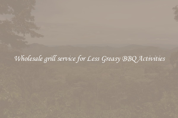 Wholesale grill service for Less Greasy BBQ Activities