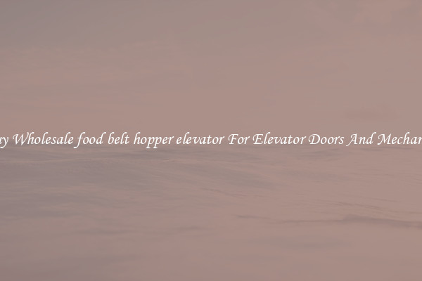 Buy Wholesale food belt hopper elevator For Elevator Doors And Mechanics