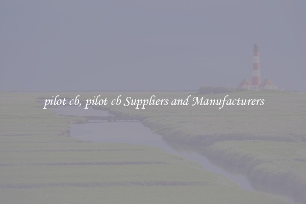 pilot cb, pilot cb Suppliers and Manufacturers