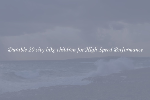 Durable 20 city bike children for High-Speed Performance