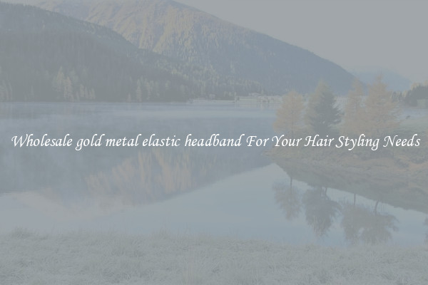 Wholesale gold metal elastic headband For Your Hair Styling Needs