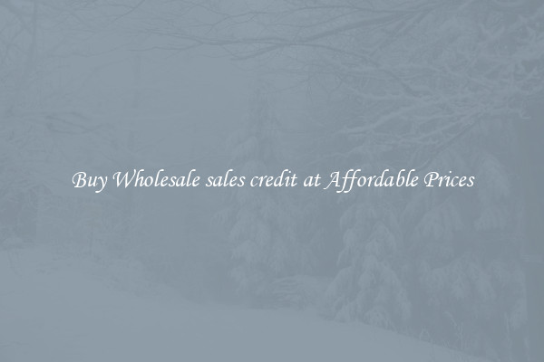 Buy Wholesale sales credit at Affordable Prices